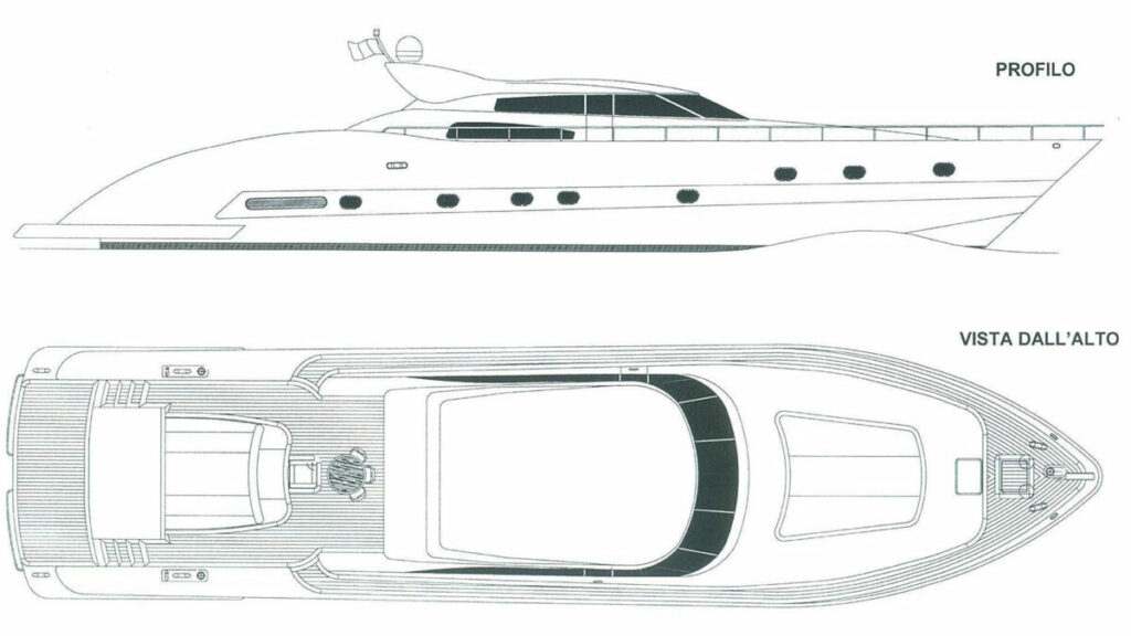 Layout Motor Yacht Ruby for charter in the Mediterranean